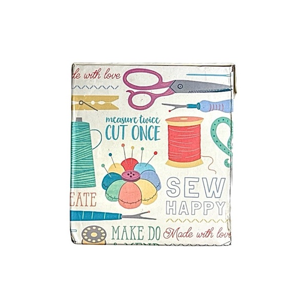 Molly & Rex White Two Layer Storage Sewing Box - Picture 2 of 15